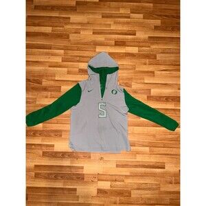 nike mens oregon duck grey and green hoodie size large